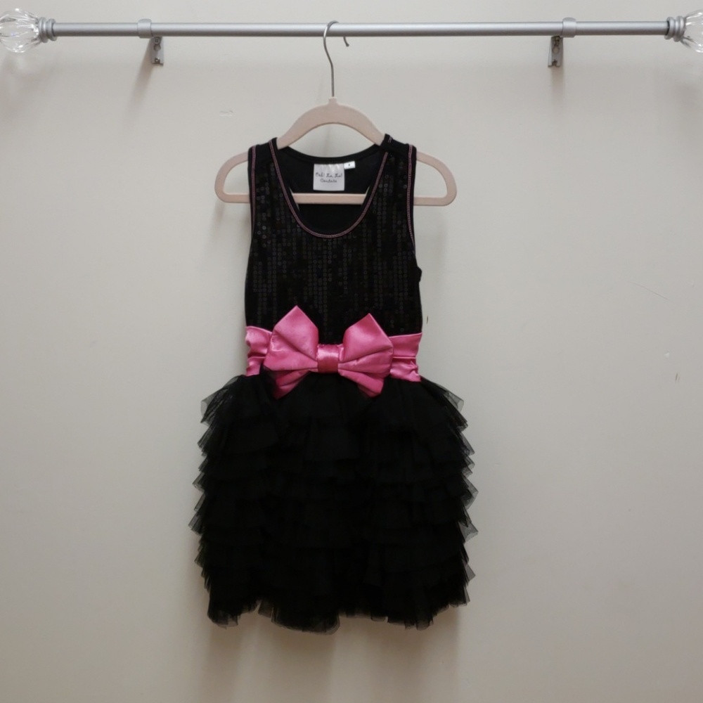 Black and pink dress